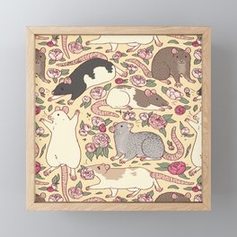 Rats & Peonies Framed Mini Art Print