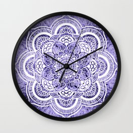 Mandala Lavender Colorburst Wall Clock