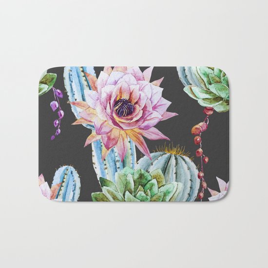 Cactus Pattern 10 Bath Mat