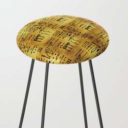 Egyptian Hieroglyphs  Counter Stool