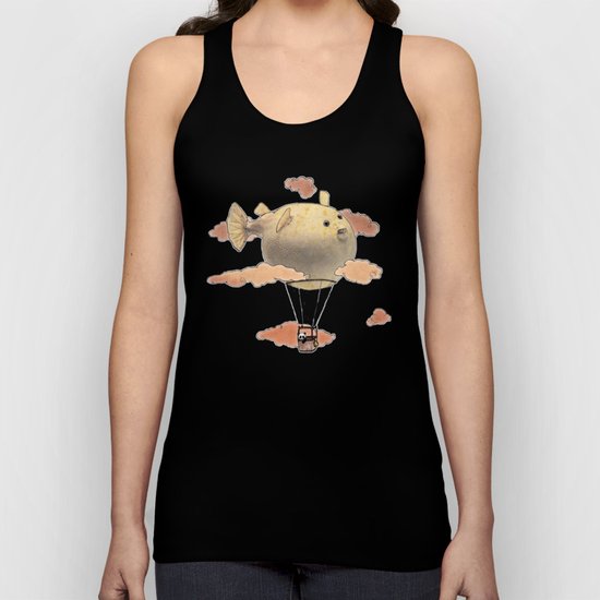 Panda fliying in a Blow fish 2 Unisex Tank Top