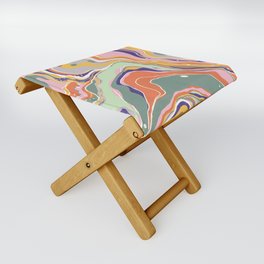 Retro marble #1 Folding Stool