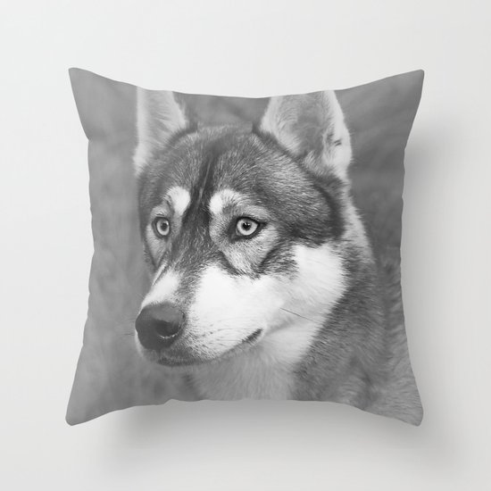 Siberian Husky Throw Pillow