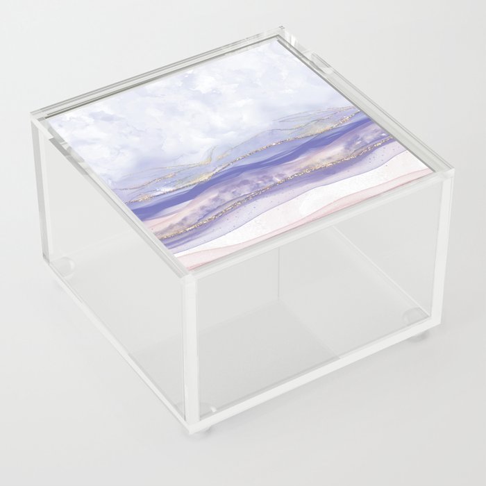 Veri Peri Minimalist Landscape Light Background Version Acrylic Box