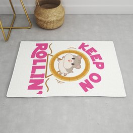 Hamster Keep On Rollin' Rug | Hamster, Hammy, Graphicdesign 