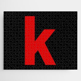 letter K (Red & Black) Jigsaw Puzzle