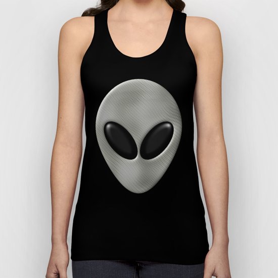 Alien Face With White Scales Unisex Tank Top