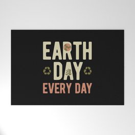 Earth Day Welcome Mat | Earthdayquote, Happyearthday, Earthdayart, Environment, Ecofriendly, Vintage, Awareness, Trees, Recycle, Climatechange 