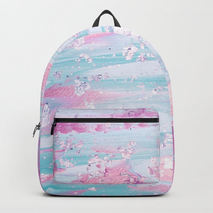 Shine Shimmer Pastel Pink and Blue Modern Backpack