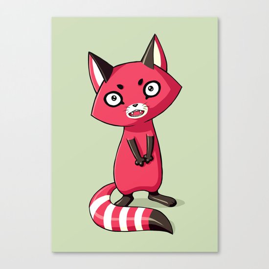 Shy Raccoon Canvas Print