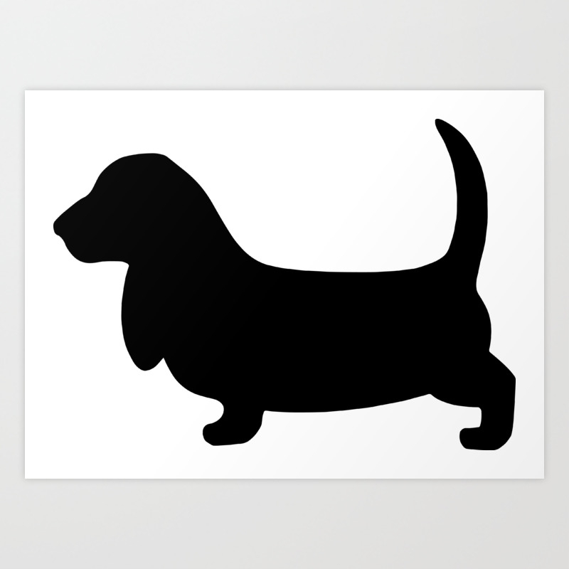 Basset Hound Silhouette Art Print By Koovox Society6