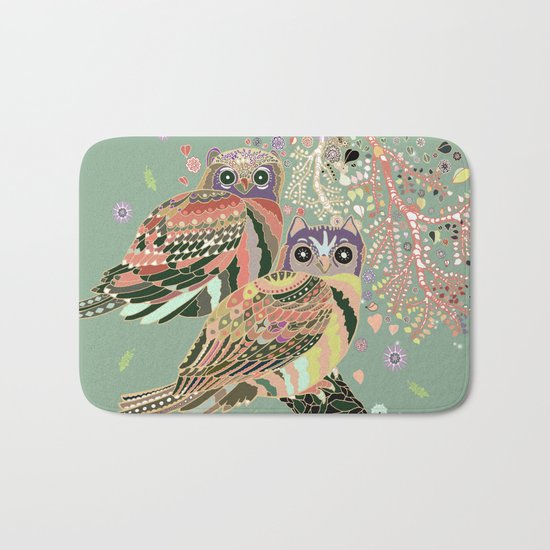 twin owls Bath Mat
