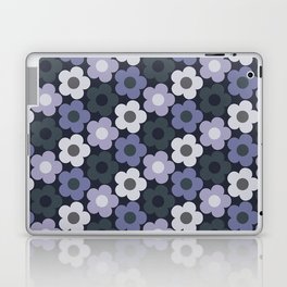 Monochromatic retro floral pattern Laptop Skin