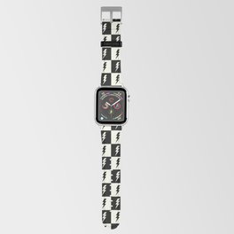 Lightning Bolt Pattern in Black and Off White  Apple Watch Band