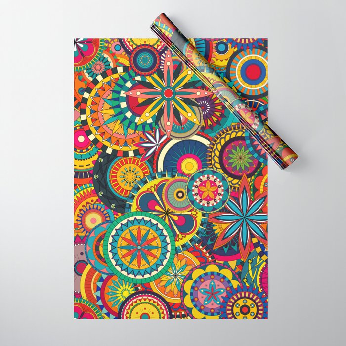 Funky Retro Pattern Wrapping Paper by 