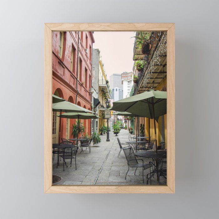 Exchange Alley in New Orleans French Quarter  Framed Mini Art Print