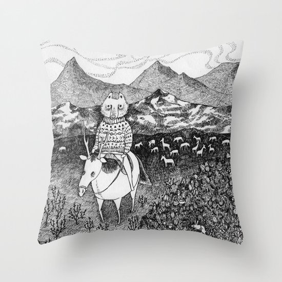 Sami fox Throw Pillow