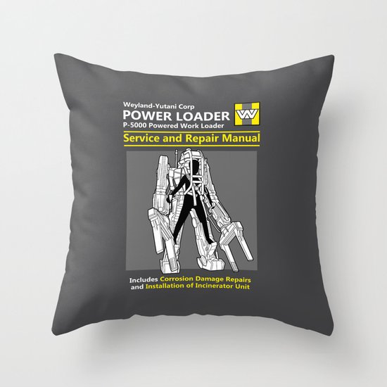 Power Loader Service and Repair Manual Throw Pillow