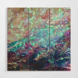 Prismatic Iridescent Cellophane VII Wood Wall Art