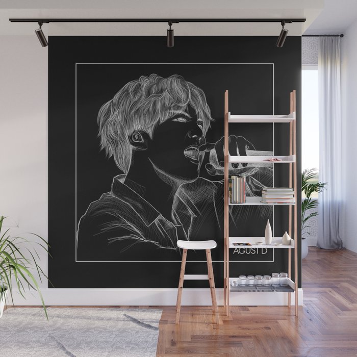 Bts Suga Sketch Wall Mural By Moritajung