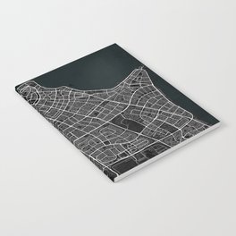 Kuwait City Map - Dark Notebook