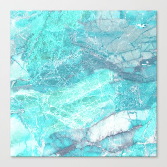 Marble Turquoise Blue Agate Canvas Print
