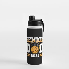 Proud Dad Basketball Senior 2021 Water Bottle