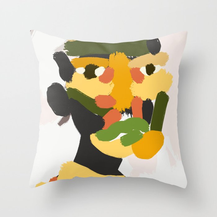 Portrait of african origin Throw Pillow