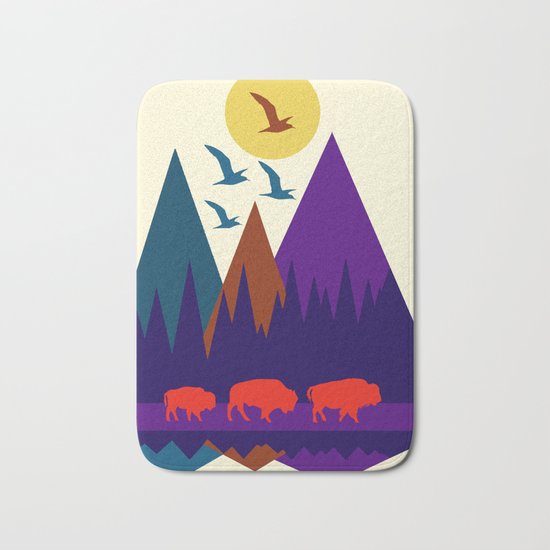Three Bison Bath Mat