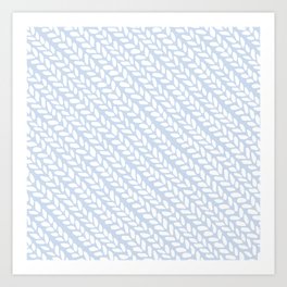 Knit Wave 45 Cerulean Art Print