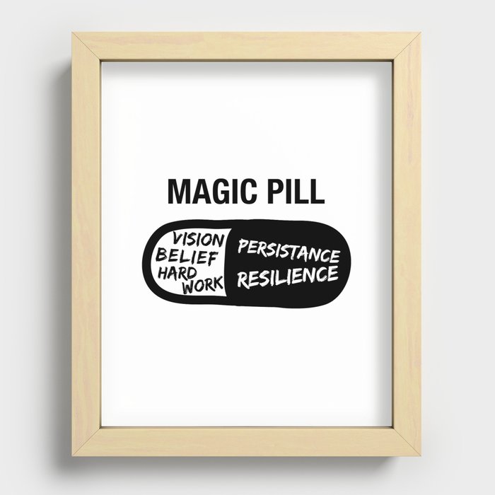 magic pill Recessed Framed Print
