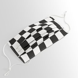 Black & White Checker Checkerboard Checkers Face Mask