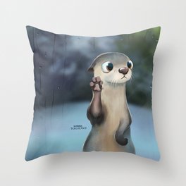 Cuttest Otter Throw Pillow
