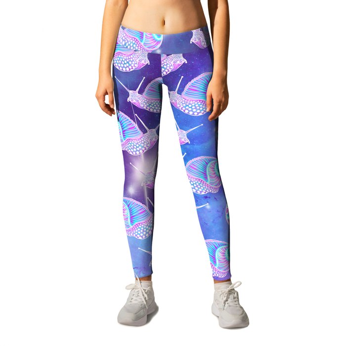 Psychedelic Galaxy Snail Leggings