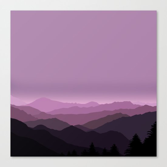 Purple mountains Canvas Print