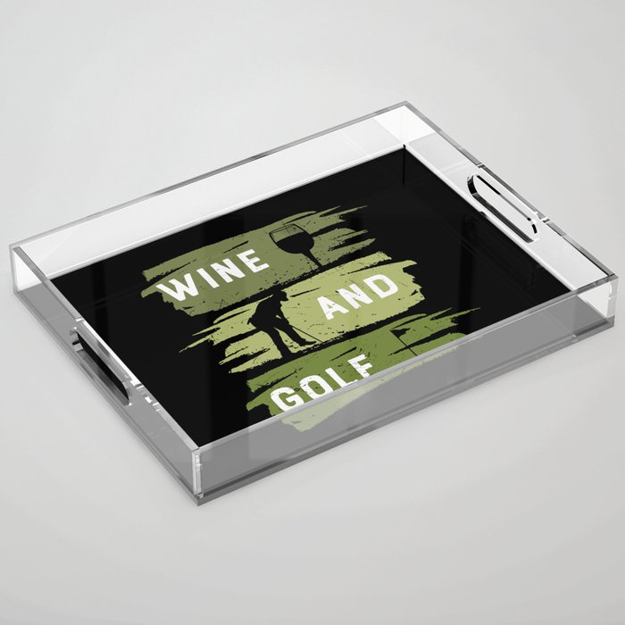 Wine And Golf Acrylic Tray