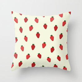 Strawberry Drive Throw Pillow