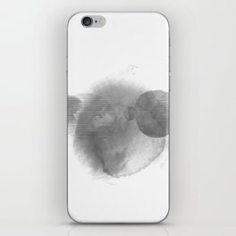 Tsumago - Modern Minimal Abstract Painting - Black and White iPhone Skin