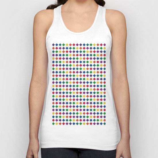 Colorful Seamless Rectangular Geometric Pattern Unisex Tank Top