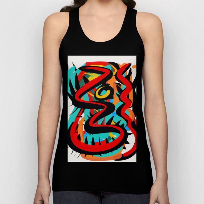 Primitive Abstract Art Street Style Unisex Tank Top By