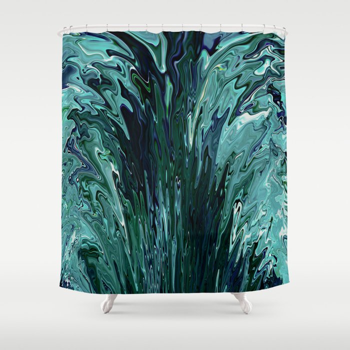 Surreal Paint Fountain Shower Curtain