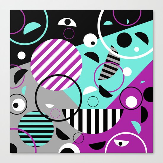 Bits And Bobs - Abstract, geometric design Canvas Print