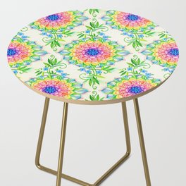 Midsummer Bright Boho Mandala Side Table