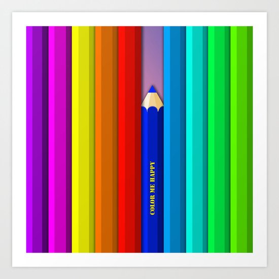 Color Me Happy :) Art Print