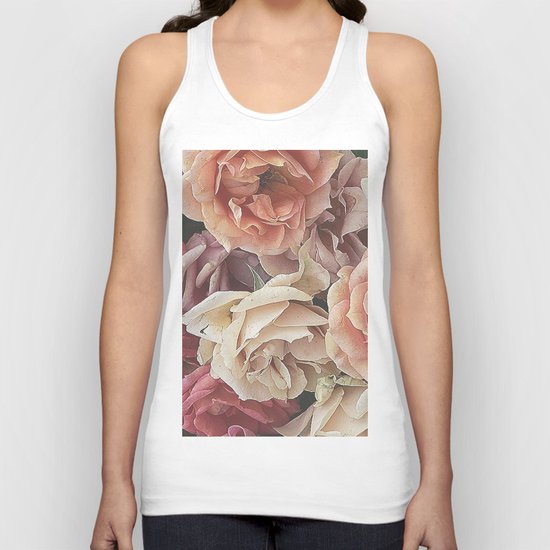Great Garden Roses,peach Unisex Tank Top