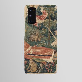 Medieval art with unicorns Android Case