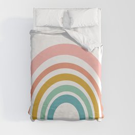Simple Happy Rainbow Art Duvet Cover