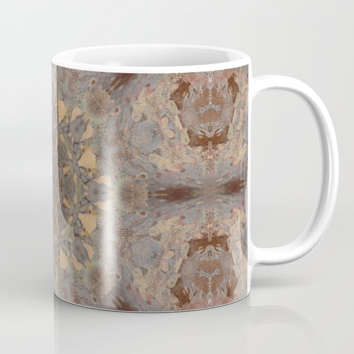 Copper Brown Terracotta Mandala and Tile Coffee Mug