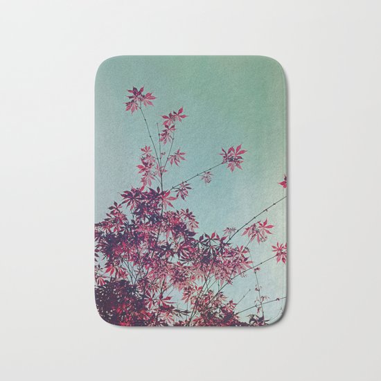 Red Leaves Bath Mat