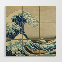 Great Wave Off Kanagawa (Kanagawa oki nami-ura or 神奈川沖浪裏) Wood Wall Art